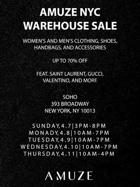 gucci sample sale nyc
